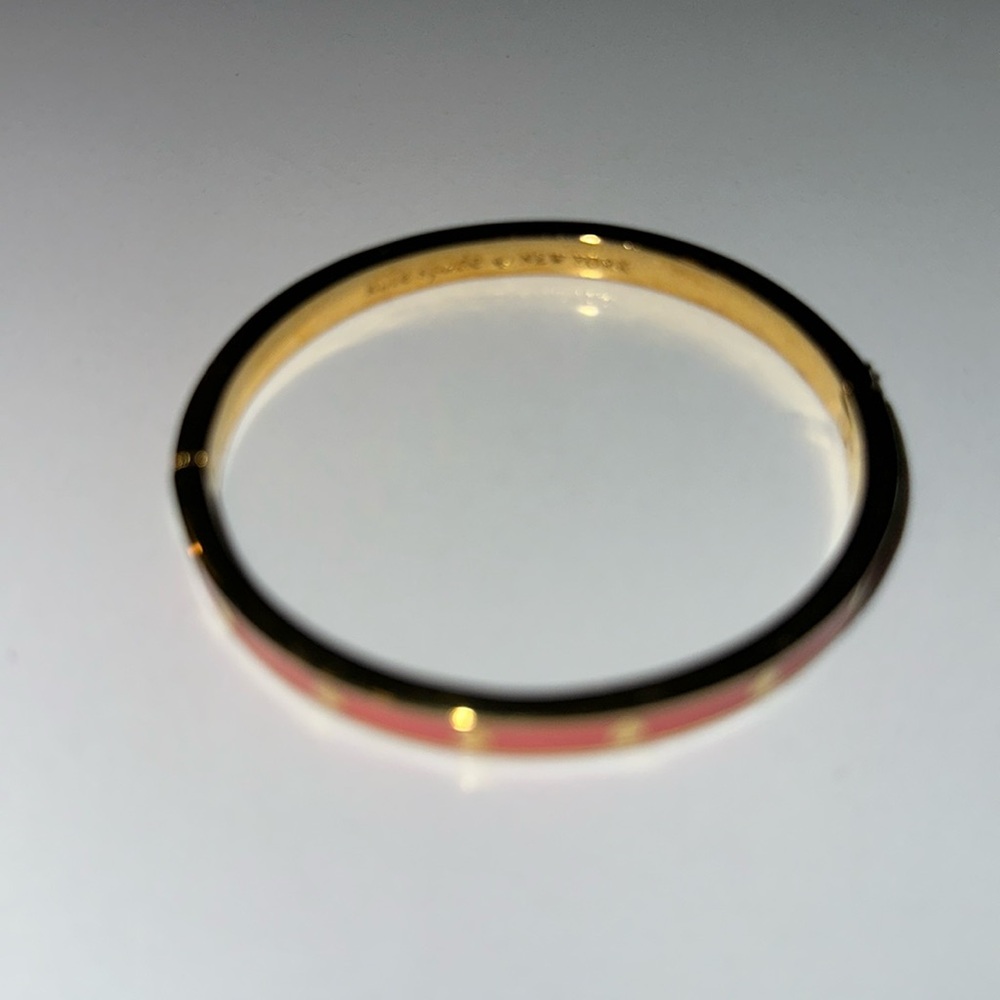 Kate Spade New York Spade Pink & Gold Bangle